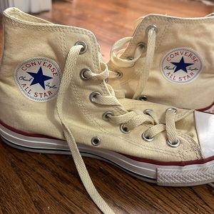 Cream High Top Converse